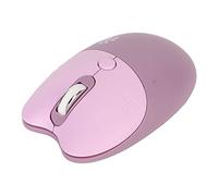 ASHATA Lindo Ratón Inalámbrico Gato, Ratones de Computadora Silenciosos y Ligeros con Receptor USB, Ratón Kawaii Color Caramelo 1600 dpi para Computadora Portátil PC (Purpurina)
