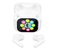 ASHATA Los Auriculares de Traducción en Tiempo Real, Traductor de Voz con Más de 140 Idiomas, Estuche de Carga de Pantalla Táctil Inteligente y Cancelación de Ruido Activo, para el (White)