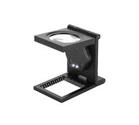 ASHATA Lupa de 30X Compartimiento Lupa, Lupa de Lectura Grande Lupa Plegable con 2 Luces LED Lupa, Lupa Plegable portátil Lupa para Personas Mayores/Inspección/Reparación/Costura