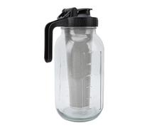 ASHATA Máquina de café de Cervecería Fría, Ergonómico Café de Vidrio Grueso -jar -jar Filtro de Acero Inoxidable para la Oficina (2000ml)