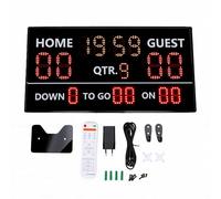 ASHATA Marcador Electrónico Profesional con Pantalla LED Brillante Control Remoto Marcador para Juegos de Voleibol, Fútbol y Tenis