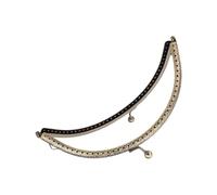 ASHATA Marco de Bloqueo de Beso Vintage, Elegante Cierre de Bolso de Metal, Marco de Bolso Semicircular de 15cm para Elaborar Varios Accesorios