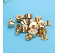 ASHATA Material de Latón con Remaches Planos para Decorar Bolsos, Vaqueros, Accesorios, Duraderos, Coloridos y Duraderos, 10 Piezas de Cabeza de Clavo para Bolsos, Manualidades