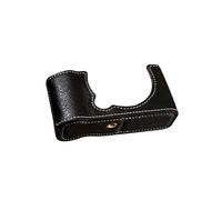 ASHATA Media Funda para Cámara, Funda Protectora de Piel Sintética para Dermatoglifos, Funda de Transporte para Cámara Antiarañazos con Correa para el Hombro Compatible con X M5 (Black)