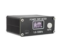 ASHATA Medidor de Potencia SWR, 150W 1.6 a 50MHz Medidor de Relación de Estacionaria Medidor Digital Multifuncional con Actualización de Firmware USB para Ajuste de Antena de