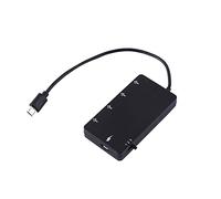 ASHATA Micro USB Hub 4 Puertos USB 2,0 OTG Cable de Carga Adaptador para Teléfono Inteligente Tableta GANA Soporte de Sincronización de Datos e Intercambiable en Caliente