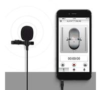 ASHATA Micrófono Lavalier, Micrófono omnidireccional Mini Mic para teléfono