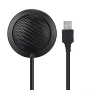 ASHATA Micrófono, Microfono USB 2.0, Audio Video Micrófono Omnidireccional Computadora de Conferencia de Escritorio, Adecuado para Notebook, Computadora de Modelo YM-200 (Negro)