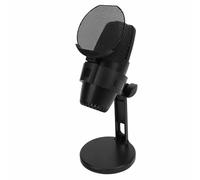 ASHATA Micrófono USB para PC para Juegos, Micrófono para Juegos de Condensador USB, Función de Silencio Rápido Filtro Luz Colorida Tarjeta de Sonido HiFi Incorporada Interfaz Tipo C