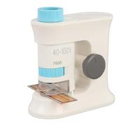 ASHATA Microscopio de Mano para Niños con Luz, Microscopio de Inducción Magnética Portátil Inteligente con Aumento de 40-160x, Ideal para la Exploración de Estudiantes (Blue)