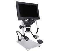 ASHATA Microscopio Digital de 7 Pulgadas, 1200X, 12 MP, 1080P, Enfoque Automático, Aumento de 1200X, Conexión a PC en Tiempo Real, Grabación de Fotos o Videos, 2 Luces LED de Relleno