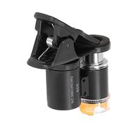 ASHATA Microscopio para Teléfono 60X con Luz UV y 2 Luces LED, Mini Lupa Portátil HD para Observación de Joyas, Monedas y Plantas, Compatible con Todos los Teléfonos Inteligentes, Lente Acrílica,