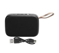 ASHATA Mini Altavoces Bluetooth, Mini Sonido USB Portátil Estéreo Inalámbrico con Radio FM, Subwoofer para Ducha, Habitación, Bicicleta, Coche(Negro)