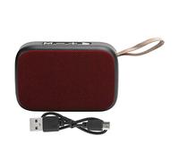 ASHATA Mini Altavoces Bluetooth, Mini Sonido USB Portátil Estéreo Inalámbrico con Radio FM, Subwoofer para Ducha, Habitación, Bicicleta, Coche(Rojo)