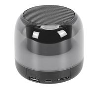 ASHATA Mini Altavoz Bluetooth con Emparejamiento Estéreo Inalámbrico Verdadero, Potencia de Altavoz de 5 W, Luz RGB, Admite Tarjeta de Memoria Pequeña, para Asistentes a la Fiesta, Inalámbrico (BLACK)