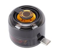 ASHATA Mini Altavoz Portátil, Altavoz de Entrada de Línea de Teléfono Móvil de 3 W con Enchufe Tipo C para Teléfono Inteligente, Tableta, Portátil, Amplificación de Sonido 5X, Plug and (Gris