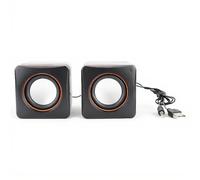 ASHATA Mini Altavoz USB con Cable Estéreo para Computadora de Escritorio, Altavoz de Sobremesa, Altavoces Multimedia, Bocina de Computadora(Pista Dual)