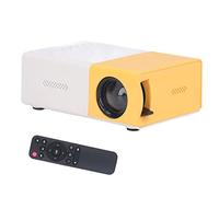 ASHATA Mini Proyector, 1920x1080 Proyector Portátil para Exteriores de 24 a 60 Pulgadas, Proyector de Cine en Casa Portátil con Control Remoto, Imagen de Reflexión Difusa, para Oficina de Fiesta(EU)