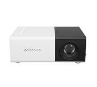 ASHATA Mini Proyector Portátil HD 1080P, Proyector con Corrección Keystone Automática, Vídeo, Película, Cine en Casa Al Aire Libre con Interfaz Multimedia USB HD para IOS, Teléfonos (Enchufe de la UE)