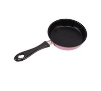 ASHATA Mini Sartén Antiadherente de Acero Inoxidable para Cocción por Inducción de Huevos, Mini Sartén con Largo para Desayuno, 12 Cm (Rosado)