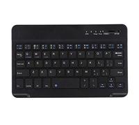ASHATA Mini Teclado inalámbrico de aleación de Aluminio Delgado de 7-8 Pulgadas Teclado inalámbrico Bluetooth para Android iOS Negro