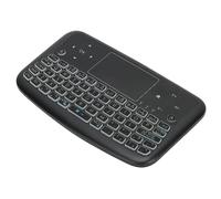 ASHATA Mini Teclado, Teclado Inalámbrico Negro, Ligero para TV Box