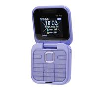 ASHATA Mini Teléfono Móvil con Tapa, Teléfono Celular Plegable 2G Soporte para Teléfono Pequeño Radio FM Voz Mágica Lista Negra Vibración de Marcación Rápida, 32 MB de RAM, 2 Ranuras