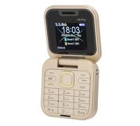 ASHATA Mini Teléfono Móvil con Tapa, Teléfono Celular Plegable 2G Soporte para Teléfono Pequeño Radio FM Voz Mágica Lista Negra Vibración de Marcación Rápida, 32 MB de RAM, 2 Ranuras