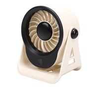 ASHATA Mini Ventilador de Escritorio Recargable |Ventilador de Circulación de Alta Velocidad Ajustable de 360° con 4 Velocidades, Montaje en Pared para Viajes en Casa, Oficina, Dormitorio, Batería