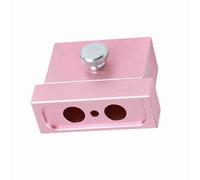 ASHATA Molde para Lápiz Labial de Aleación de Aluminio, Bricolaje de Doble Uso con 12,1 Agujeros, Herramienta de Cosméticos de Oro Rosa para Hacer Bálsamo Labial en el Hogar (Conector de 2 agujeros)
