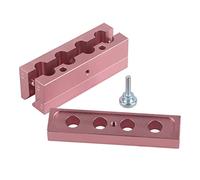 ASHATA Molde para Lápiz Labial de Aleación de Aluminio, Bricolaje de Doble Uso con 12,1 Agujeros, Herramienta de Cosméticos de Oro Rosa para Hacer Bálsamo Labial en el Hogar (4 Sección)