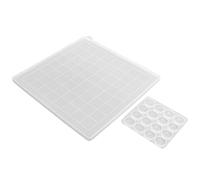 ASHATA Moldes de Ajedrez para Resina Epoxi, Juego de Tablero de Damas de Silicona Transparente para Fundición de Bricolaje, Molde de Pegamento Duradero y Resistente Al Calor, Larga Duración, Fácil