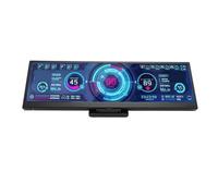 ASHATA Monitor de Temperatura de Computadora de 12,6 Pulgadas, PC CPU GPU RAM Monitor de Datos, FHD IPS Segunda Pantalla 1920x550 60 Hz Caja de Computadora Pantalla Secundaria