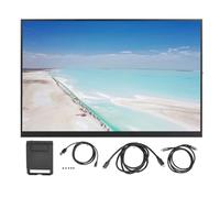 ASHATA Monitor Portátil de 18 Pulgadas, 1920 X 1200, HDMI de 0.138 in Tipo C, Monitor de Pantalla de Extensión, Portátil, Monitor de Juegos de Oficina para Teléfono, Computadora, (120HZ)
