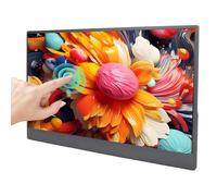 ASHATA Monitor Portátil para Computadora Portátil, Pantalla Portátil IPS de 15,6 Pulgadas, 1080P 60 HZ HDR 3D Estéreo USB Tipo C HD Cable de Interfaz Multimedia Pantalla Táctil Portátil
