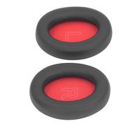 ASHATA Paderas de Auriculares, Cómoda Espuma de Memoria de Alta Densidad Esponja Elástica de Insonorización Efectiva para el Ajuste de Ajuste Cojines para Mantenimiento (Negro Rojo)