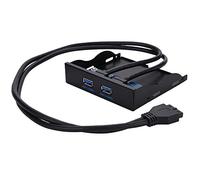 ASHATA Panel Frontal USB 3.0,3.5 Pulgadas Inserciones Panel Disquete Hub Interno con 19PIN Cable