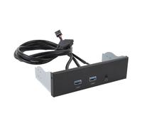 ASHATA Panel Frontal USB3.2 GEN1, Transferencia de Datos de Alta Velocidad, Panel de Bahía de Unidad óptica para 7-11 2003 para, Material de Hierro