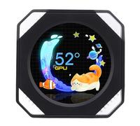 ASHATA Pantalla de Temperatura de la Computadora, DIY 2,1 Pulgadas DIY CHELER Pantalla de Datos LCD en Tiempo Real para el Escritorio (Black)