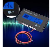 ASHATA Pantalla LCD de la Capacidad de Capacidad de Batería de Alta Especificación con Alarma de Iluminación de Fondo para Baterías de ácido/litio de Plomo de 12-84V, Configuración Simple para (luz