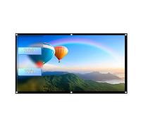 ASHATA Pantalla Portátil para Proyector, Tela para Proyector, Tejido Cortina para Proyección, Pantalla 16: 9 Plegable Tamaño Seleccionable para Cine Oficina al Aire Libre(72 Inch)