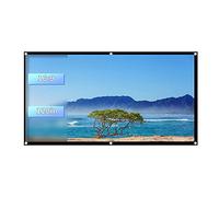 ASHATA Pantalla Portátil para Proyector, Tela para Proyector, Tejido Cortina para Proyección, Pantalla 16: 9 Plegable Tamaño Seleccionable para Cine Oficina al Aire Libre(120 Inch)