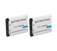 ASHATA Paquete de 2 Baterías ENEL19 de 3,7 V, 1200 MAh para Nikon ENEL19 MH66 Coolpix A100 S32 S100 S2600 S2700 S2750 S2800 S3100 S3300 S3400 S3500 S3600 S3700 S4100 S4300 S4400 y Más