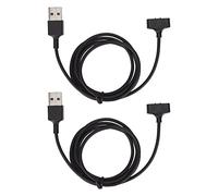 ASHATA Paquete de 2 Cables de Carga Compatibles con Fitbit Ionic Smartwatch, Cable de Carga USB de Repuesto Cable de Conexión de Carga Rápida para Fitbit Ionic Smartwatch, 3,3 Pies