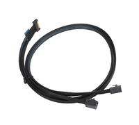 ASHATA para Cable MCIO 8i a 2 SFF 8643, PCIe 5.0 para Centro de Datos de Servidor de 31,5 Pulgadas, para Cable MCIO X8 a Mini SAS HD SFF 8643 Compatible con SCSI SAS