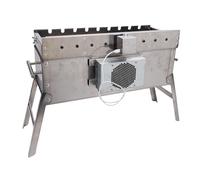 ASHATA Parrilla de Barbacoa Giratoria de Acero Inoxidable Parrilla de Carbón Portátil para Aventuras de Cocina Al Aire Libre Fáciles