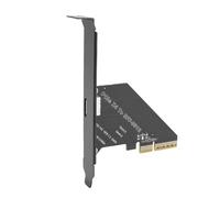 ASHATA PCIe 4.0 X4 a Oculink SFF 8612 Adaptador, SFF 8611 Tarjeta Gráfica Externa con Estructura Estable 64 Gbps Compatibles con Múltiples Sistemas Operativos para NVME SSD GPU EGPU
