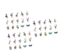 ASHATA Pegatinas de Hadas Vintage, 45 Unidades de Pegatinas de Hadas de Flores para Diario, Adhesivas Fuertes Decorativas para álbumes de Recortes, Diarios, Sobres, álbumes de Fotos