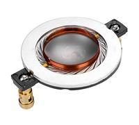 ASHATA Película de Altavoz de Audio de 34,4 mm, 8 ohmios, Bobina de Voz Super Tweeters película de Titanio Plana con Bloque de terminales, Accesorio de Repuesto de Audio para Sistema de Cine en casa