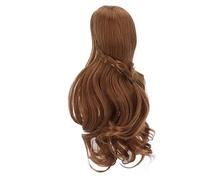 ASHATA Peluca de Pelo de Muñeca 1/3, Estilo Rizado con Flequillo Limpio, Peluca Larga de Fibra Suave Cortada DIY para Accesorios de Vestir de Muñeca de Circunferencia de Cabeza de 8-9 Pulgadas